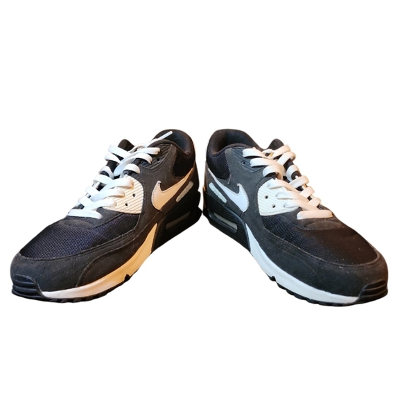 NIKE AIR MAX 90 ID BLACK WHITE SIZE MENS 9.5 [931902-992] NIKEiD custom Real Ego - Picture 4 of 8